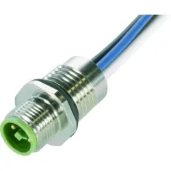 Panel plug, M12, 4 pole, screw locking, straight, 21433991400