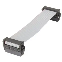 Ribbon cable, 0.5 m, female connector, 6 pole angled to female connector, 6 pole angled, AWG 30, 33152430500382