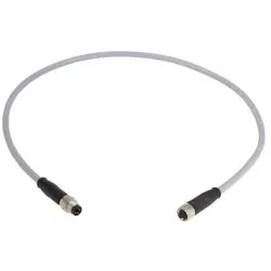 Sensor actuator cable, M8-cable plug, straight to M8-cable socket, straight, 4 pole, 3 m, PVC, gray, 21348081481030