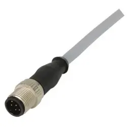 Sensor actuator cable, M12-cable plug, straight to open end, 8 pole, 1 m, PVC, gray, 21348400882010