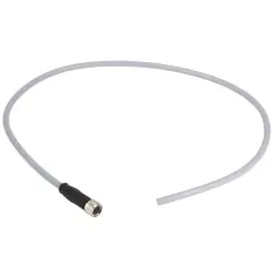 Sensor actuator cable, M8-cable socket, straight to open end, 4 pole, 3 m, PVC, gray, 21348100481030