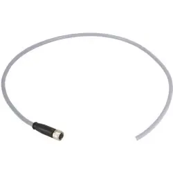 Sensor actuator cable, M8-cable socket, straight to open end, 3 pole, 5 m, PVC, gray, 21348100380050