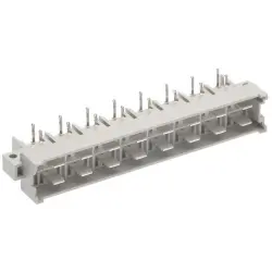Male connector, type H16, 16 pole, z-d, pitch 5.08 mm, solder pin, angled, silver-plated, 09063162511