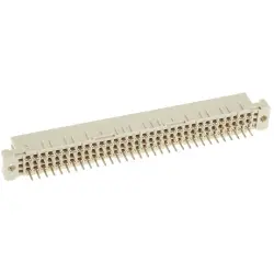 Female connector, type C, 64 pole, AC, pitch 2.54 mm, solder pin, straight, gold-plated, 09032648825