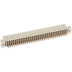 Female connector, type C, 96 pole, a-b-c, pitch 2.54 mm, press-in connection, straight, 09032966866