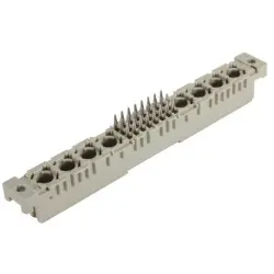 Female connector, type M, 32 pole, a-b-c, pitch 2.54 mm, press-in connection, straight, 09032242830