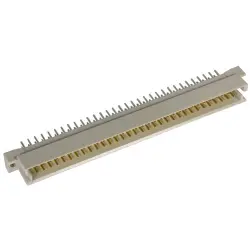 Male connector, type Q, 64 pole, a-b, pitch 2.54 mm, solder pin, straight, 09721642903