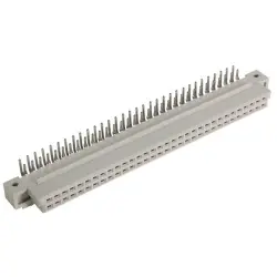Female connector, type Q, 64 pole, a-b, pitch 2.54 mm, solder pin, angled, 09722642801
