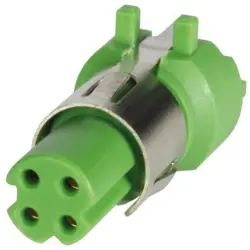 Panel socket, M8, 4 pole, solder connection, straight, 21023812419