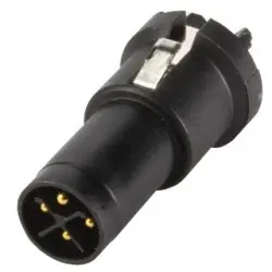 Panel plug, M12, 4 pole, solder connection, straight, 21033091403