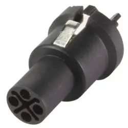Panel socket, M12, 4 pole, solder connection, straight, 21033092403