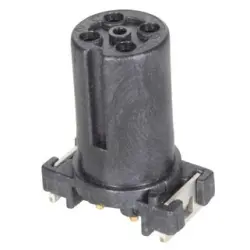 Panel socket, M12, 4 pole, solder connection, screw locking, straight, 21033112410