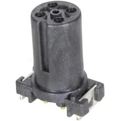 Panel socket, M12, 5 pole, solder connection, screw locking, straight, 21033112510