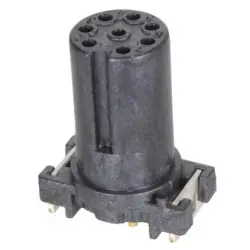 Panel socket, M12, 8 pole, solder connection, screw locking, straight, 21033112810