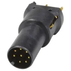 Panel plug, M12, 8 pole, solder connection, screw lock/push-pull, straight, 21033211818