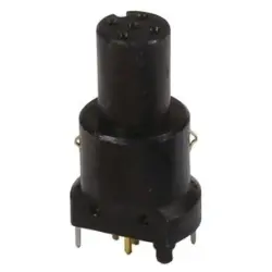 Panel socket, M12, 4 pole, solder connection, screw lock/push-pull, straight, 21033212418