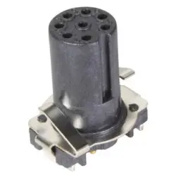 Panel socket, M12, 8 pole, solder connection, screw locking, straight, 21033212802