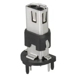 Panel socket, M12, 2 pole, solder connection, straight, 21033392201