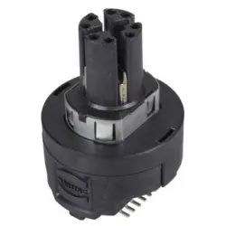 Panel socket, M12, 8 pole, solder connection, screw lock/push-pull, straight, 21033812818