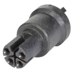 Panel socket, M12, 4 pole, solder connection, screw locking, straight, 21033962506