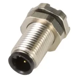 Panel plug, M5, 4 pole, solder connection, screw locking, straight, 21470000005