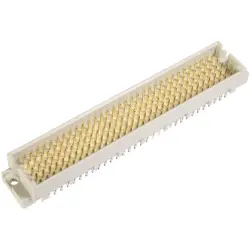 Male connector, type R expanded, 160 pole, a-b-c-d-e, pitch 2.54 mm, press-in connection, straight, gold-plated, 02411604201015