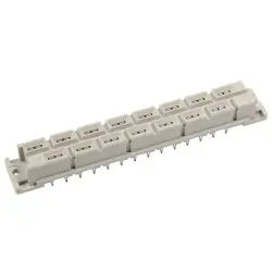 Female connector, type H15, 15 pole, d-z, pitch 5.08 mm, press-in connection, straight, silver-plated, 09062152854222