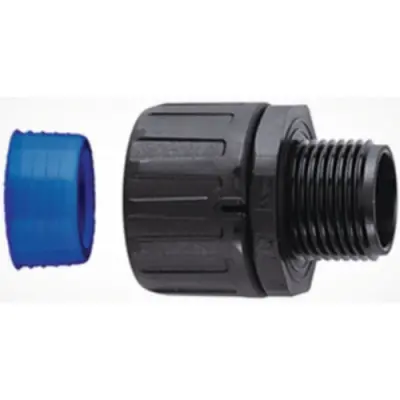 Straight hose screw fitting, M20, 16 mm, PA, black, (L) 44 mm, 166-21602 - 1