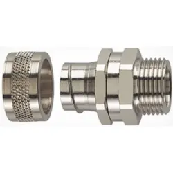 Straight hose screw fitting, PG21, 25 mm, NPB/PS, IP54, metal, (L) 43.7 mm, 166-31115