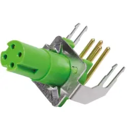 Panel socket, M8, 4 pole, solder connection, angled, 21420100003401