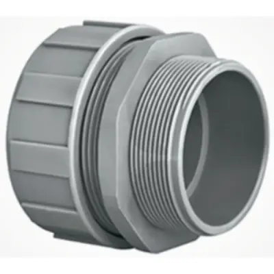 Straight hose screw fitting, M40, 40 mm, PA, IP65/IP66/IP67, gray, (L) 59 mm, 166-40707 - 1