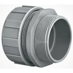Straight hose screw fitting, M50, 50 mm, PA, gray, (L) 55 mm, 166-40708