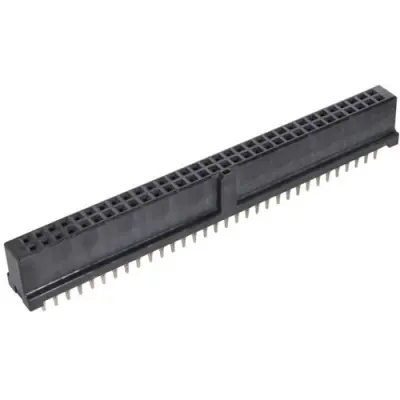 Female connector, 64 pole, pitch 2.54 mm, straight, black, 09195646829 - 1