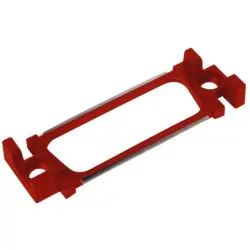 Coding element, red for D-Sub housing size 2 (DA), 15 pole, pin, coding combination 7, 09670152107103