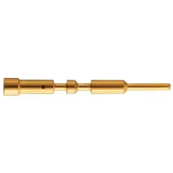 Pin contact, 0.75-1.5 mm², AWG 18-16, crimp connection, gold-plated, 09156006102