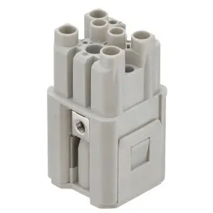 Socket contact insert, 3A, 8 pole, unequipped, crimp connection, with PE contact, 09120123106 - 1
