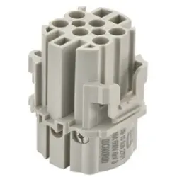 Socket contact insert, 5 pole + PE, equipped, screw connection, with PE contact, 09155052701