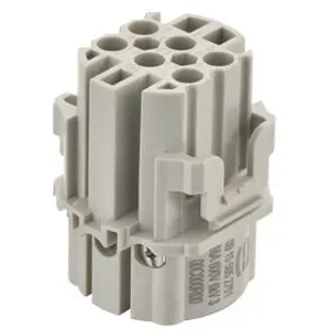 Socket contact insert, 5 pole + PE, equipped, screw connection, with PE contact, 09155052701 - 1