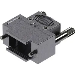 D-Sub connector housing, size: 1 (DE), straight 180°, cable Ø 1.5 to 7.5 mm, thermoplastic, shielded, silver, 09670090433