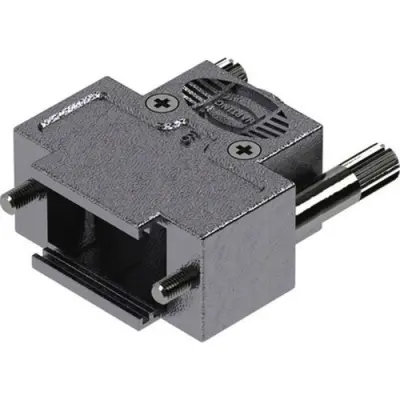 D-Sub connector housing, size: 1 (DE), straight 180°, cable Ø 1.5 to 7.5 mm, thermoplastic, shielded, silver, 09670090433 - 1