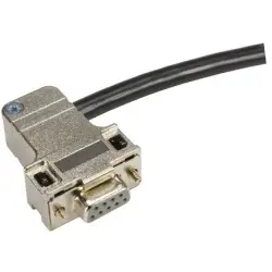 D-Sub connector housing, size: 1 (DE), angled 70°, cable Ø 3.5 to 8.6 mm, thermoplastic, shielded, silver, 09670090448
