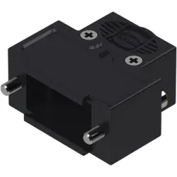 D-Sub connector housing, size: 1 (DE), straight 180°, cable Ø 1.5 to 7.5 mm, thermoplastic, black, 09670090482