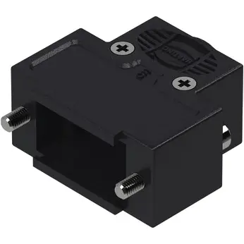 D-Sub connector housing, size: 1 (DE), straight 180°, cable Ø 1.5 to 7.5 mm, thermoplastic, black, 09670090482 - 1