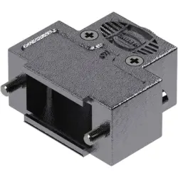 D-Sub connector housing, size: 1 (DE), straight 180°, cable Ø 1.5 to 7.5 mm, thermoplastic, shielded, silver, 09670090483