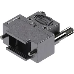 D-Sub connector housing, size: 1 (DE), straight 180°, cable Ø 1.5 to 7.5 mm, thermoplastic, shielded, silver, 09670090493