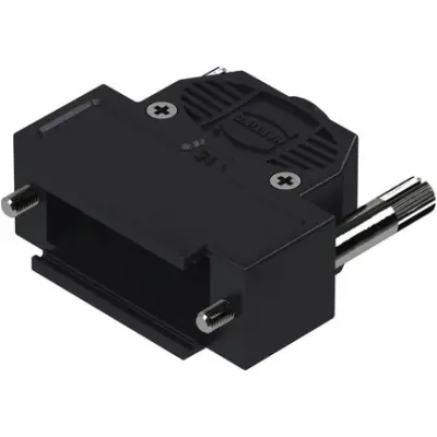 D-Sub connector housing, size: 2 (DA), straight 180°, cable Ø 3.3 to 8.5 mm, thermoplastic, silver, 09670150432 - 1