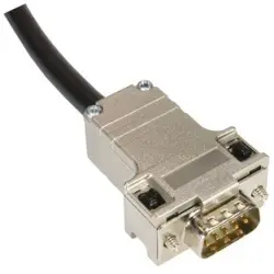 D-Sub connector housing, size: 2 (DA), straight 180°, cable Ø 4 to 11 mm, thermoplastic, shielded, silver, 09670150446