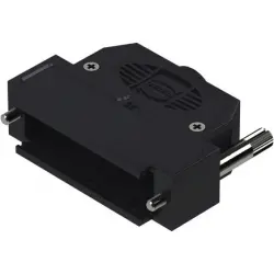 D-Sub connector housing, size: 3 (DB), straight 180°, cable Ø 3 to 11 mm, thermoplastic, black, 09670250432