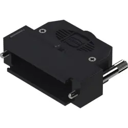 D-Sub connector housing, size: 3 (DB), straight 180°, cable Ø 3.5 to 11 mm, thermoplastic, black, 09670250493