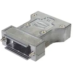 D-Sub connector housing, size: 2 (DA), straight 180°, zinc die casting, silver, 61030010116